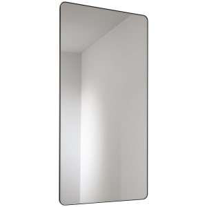 Abode Mayar Matt Black Tablet Bathroom Mirror - 900 x 450mm