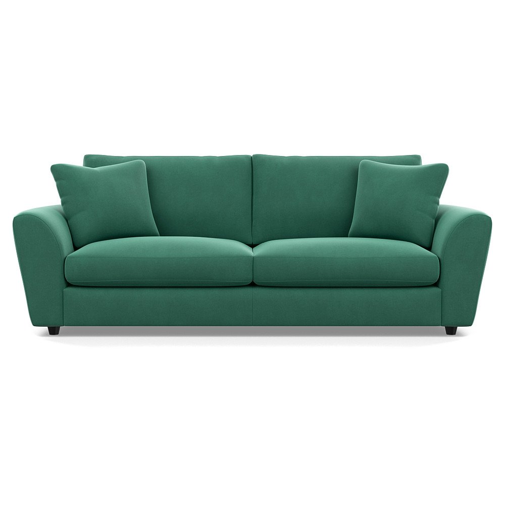Heal's Snooze 5 Seater Sofa Smart Velvet Sea Foam Black