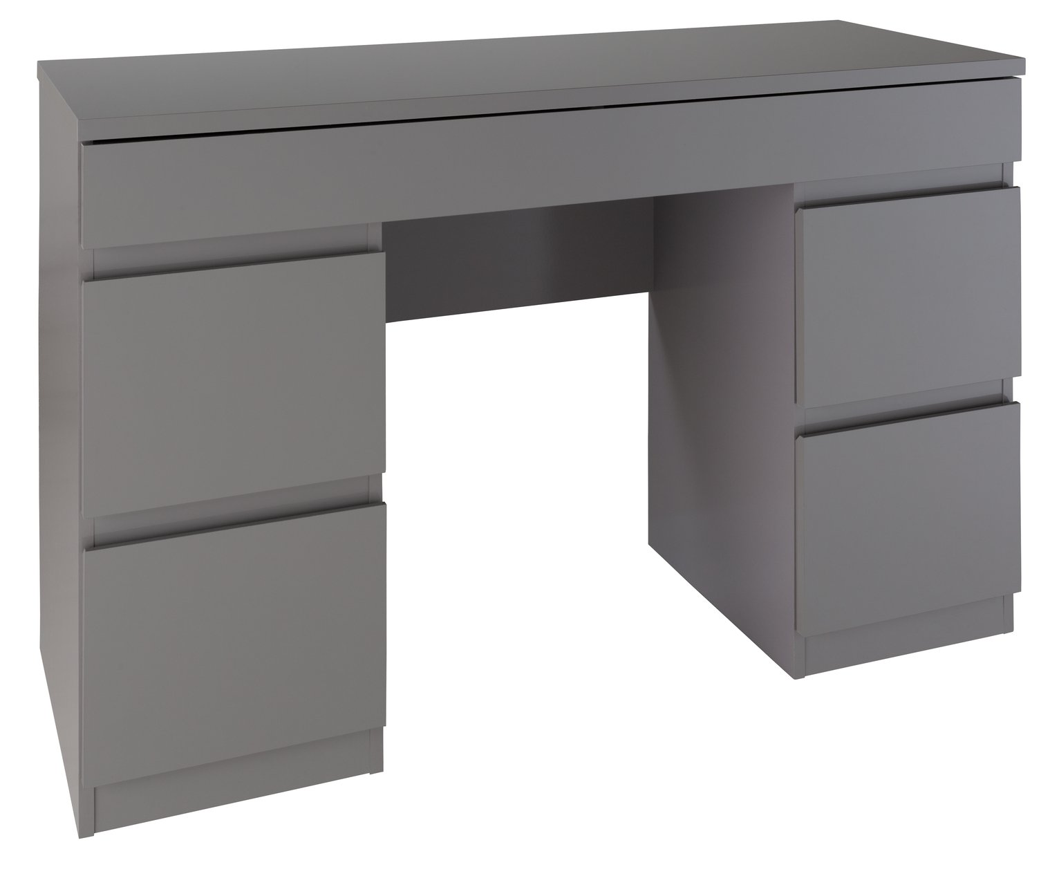 Habitat Jenson 6 Drawer Dressing Table Desk - Grey Gloss