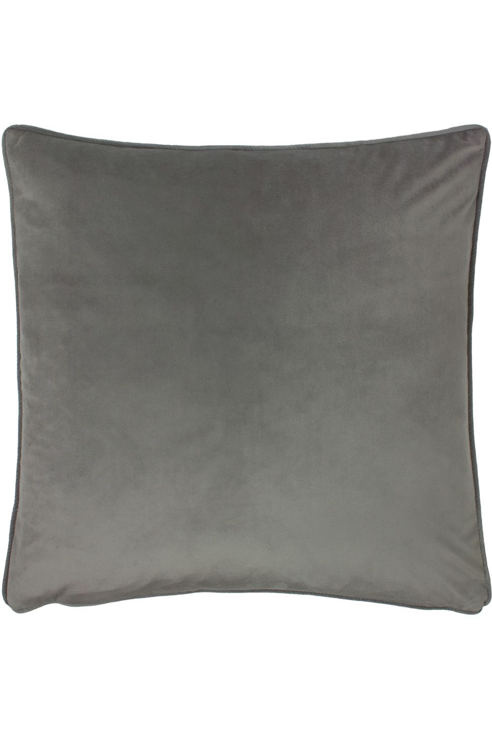 Evans Lichfield Opulence Soft Velvet Piped Cushion in Silver