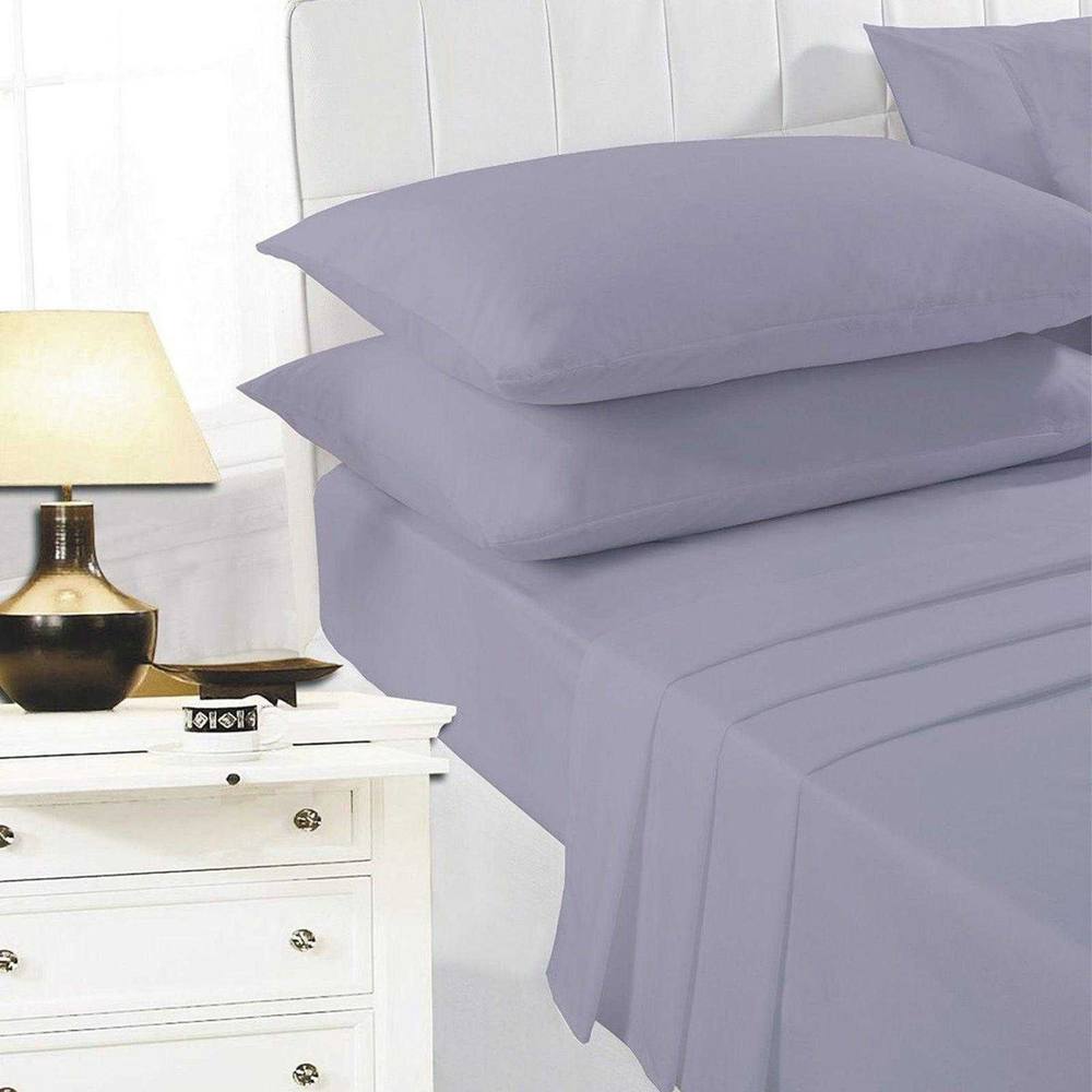 K Collection Percale Percale Fitted Sheet in Lavender