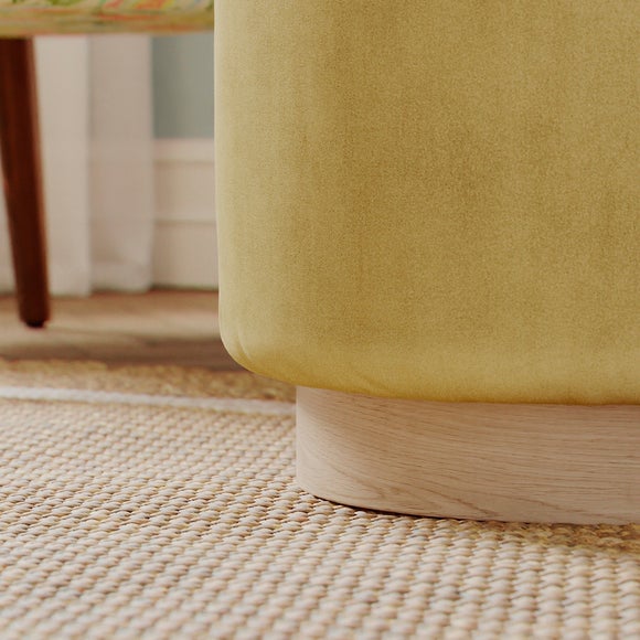Round Velvet Storage Footstool 5