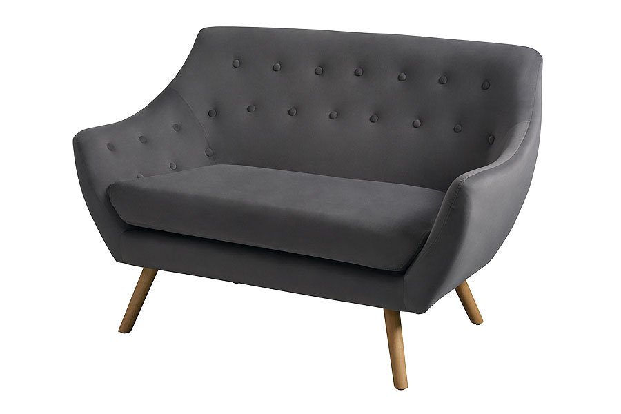 Poet Sofa, Grey Single Tone
