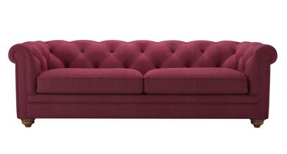 Patrick 3 Seat Sofabed in Boysenberry Brushed Linen Cotton - sofa.com