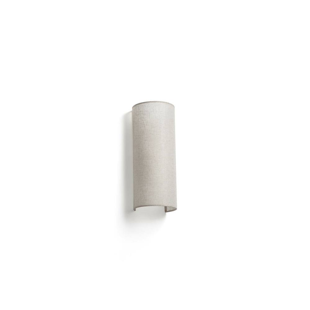 Netlighting Otton Round Linen Up Down Wall Lamp Vertical 2 Light in Light Beige