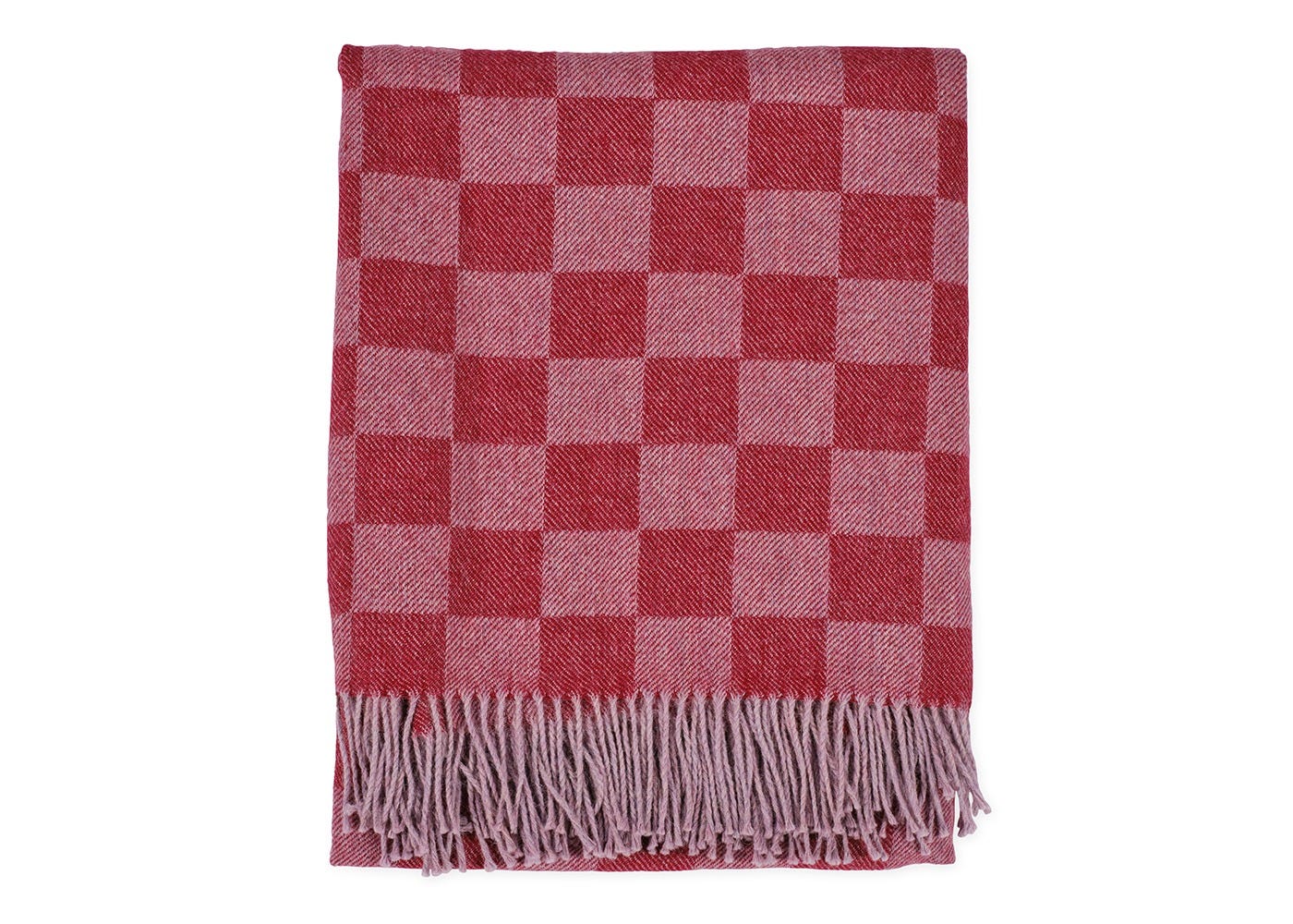 Heal's Pure Alpaca Throw Berry Check