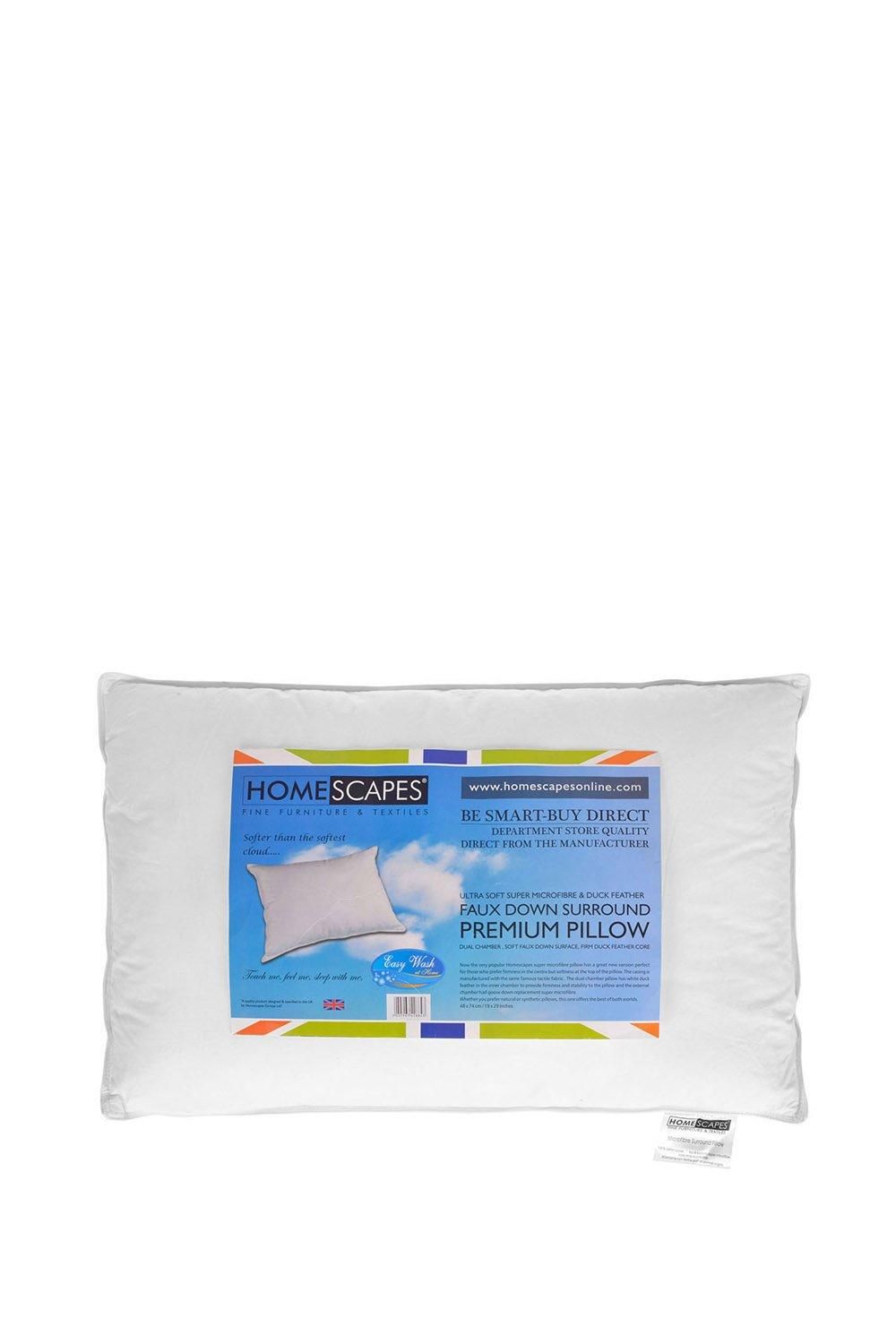 Homescapes Super Microfibre Surround Pillow in White