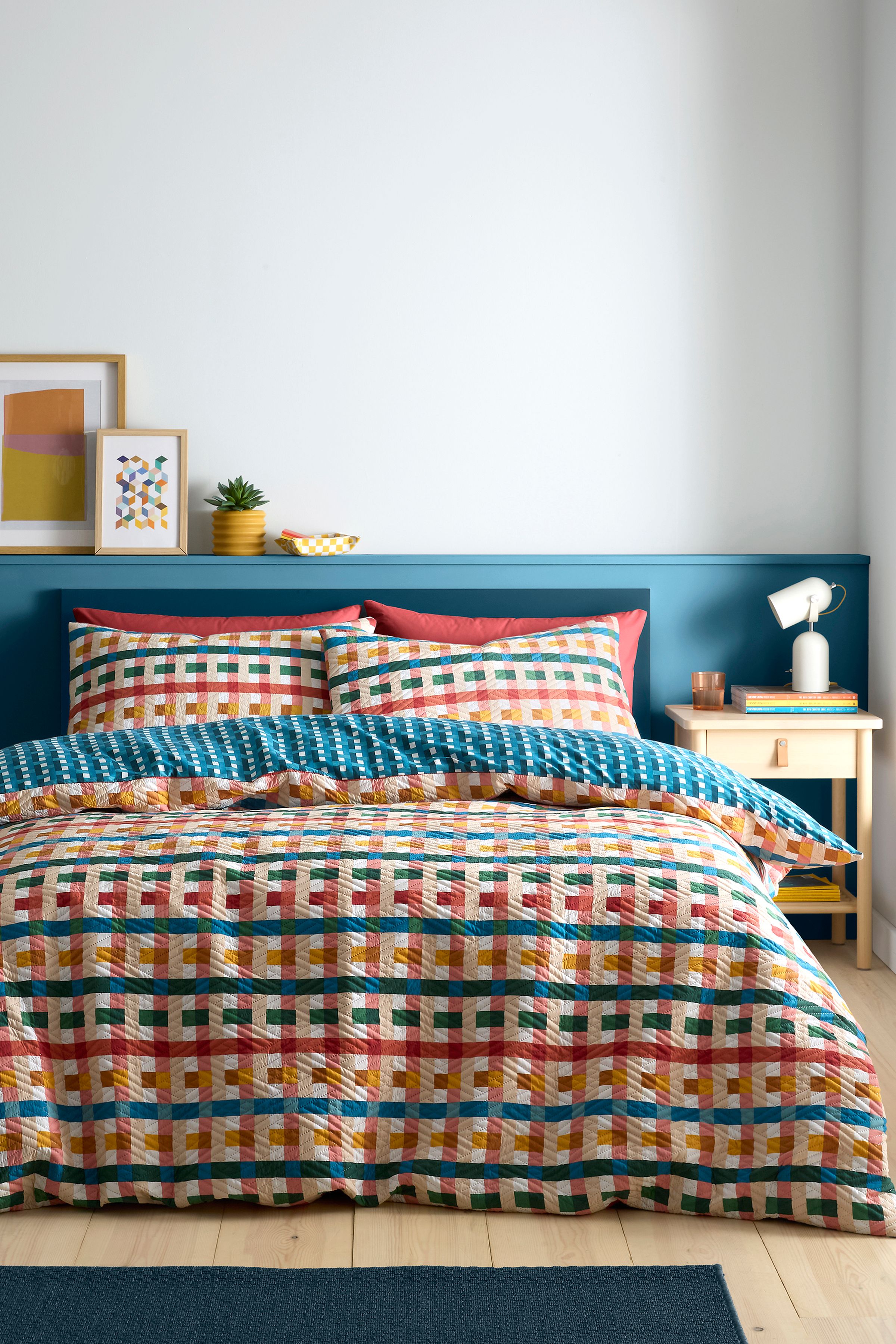 Fusion 'Rhett' Textured Geometric Pinsonic Duvet Cover Set