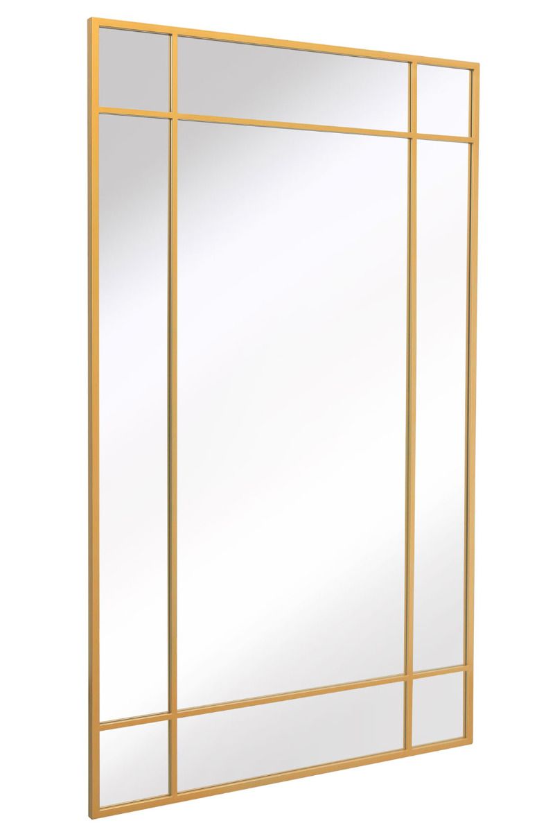 MirrorOutlet Gold Contemporary Wall & Leaner Garden Mirror 79"x 47" 200x120cm 4