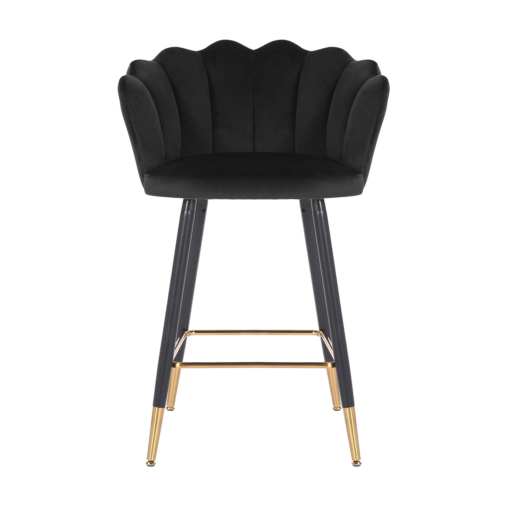 Vivian Velvet Bar Stool Black