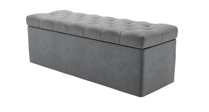 Valentin Storage Bench in Earl Grey Smart Velvet - sofa.com