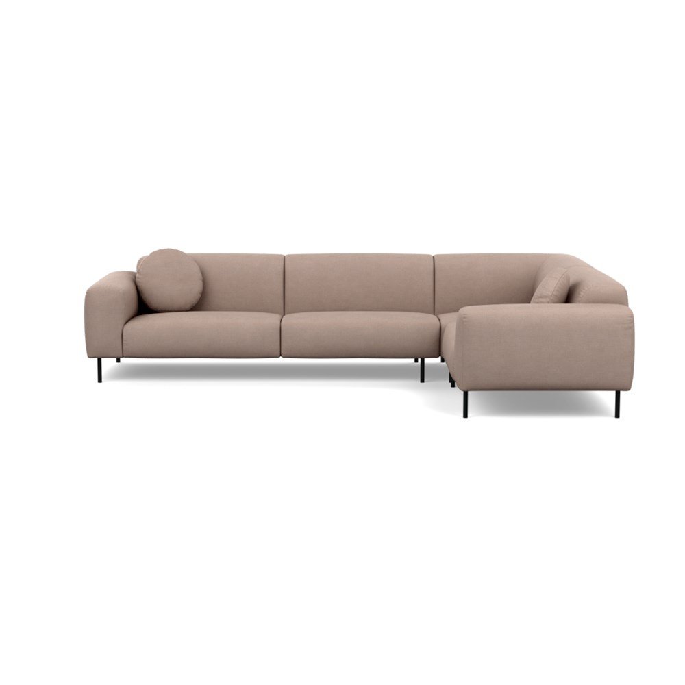 Heal's Luna Medium Right Hand Facing Corner Sofa Tundra Texture Latte Black