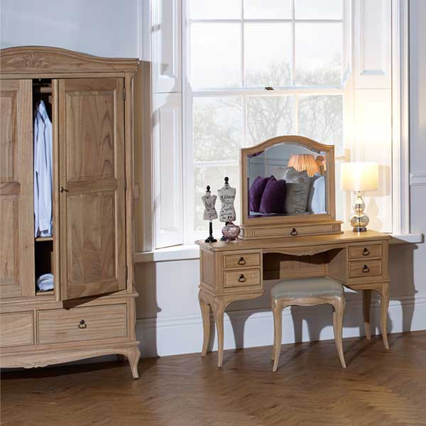 Lille Wooden Double Wardrobe, Natural Mindi