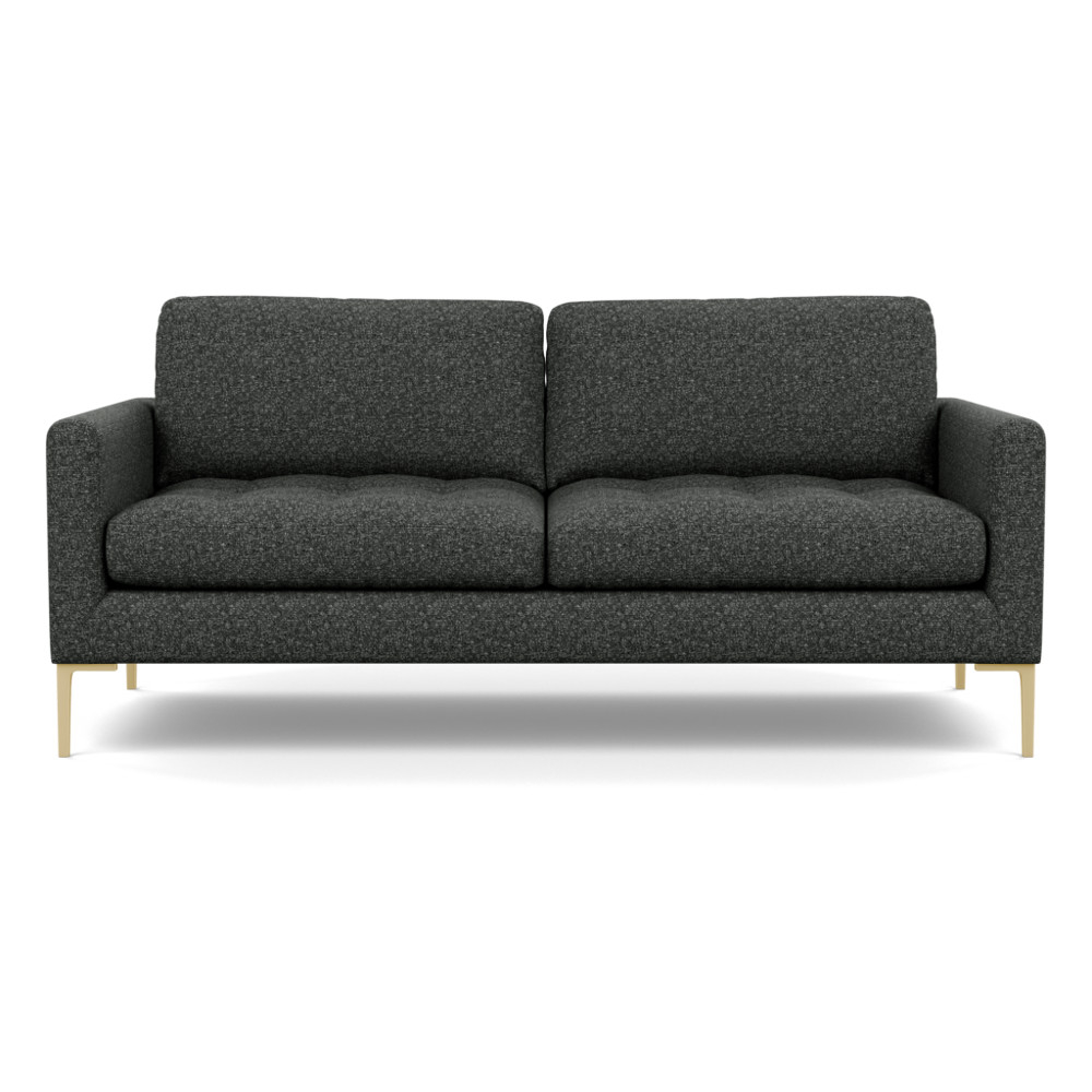 Heal's Eton 3 Seater Sofa Brecon Charcoal Brass Feet
