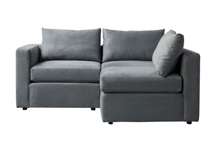 Miller Two Seat Corner Sofa - Left or Right Hand – Charcoal