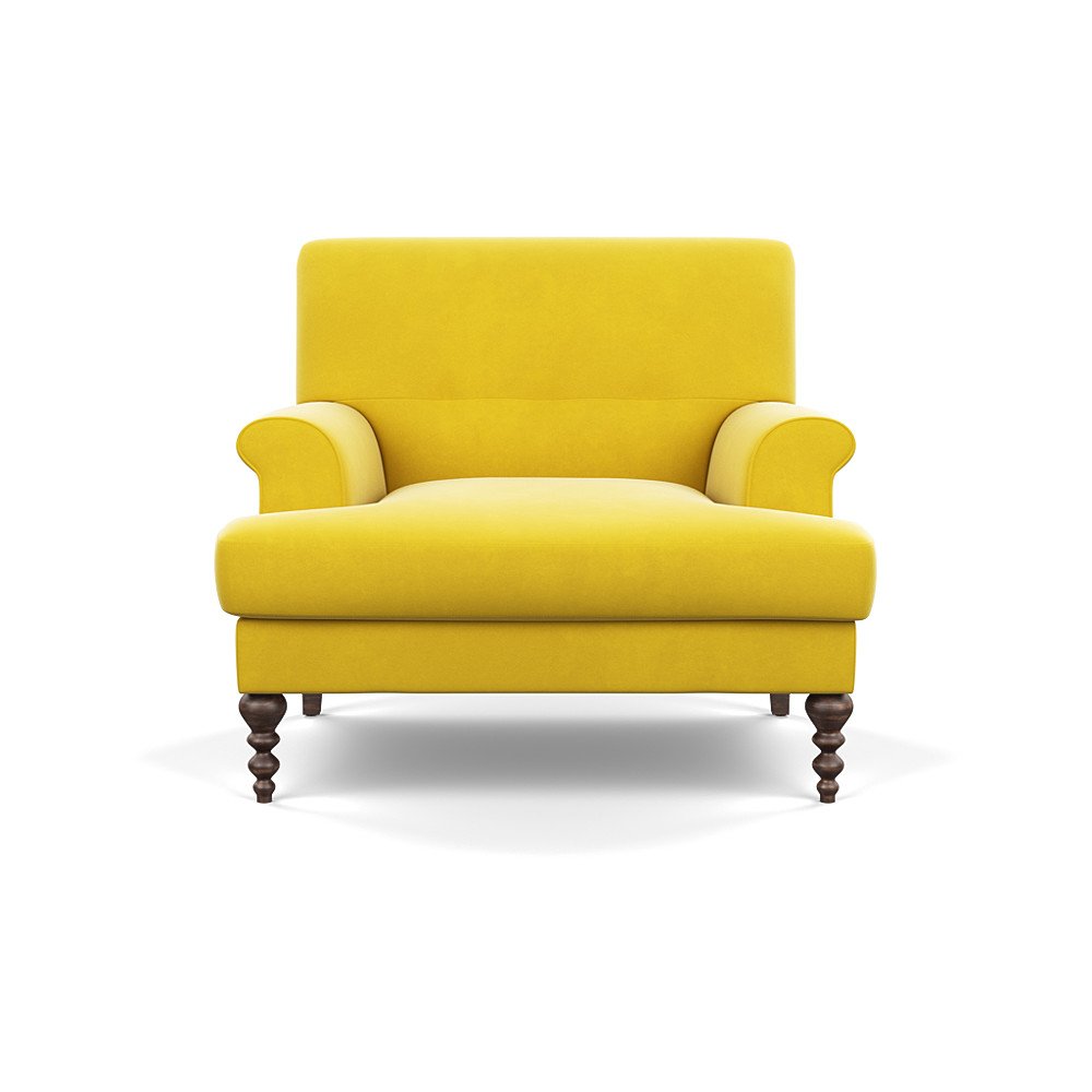 SCP Oscar Formal Armchair Varese Velvet Alchemilla Walnut Feet