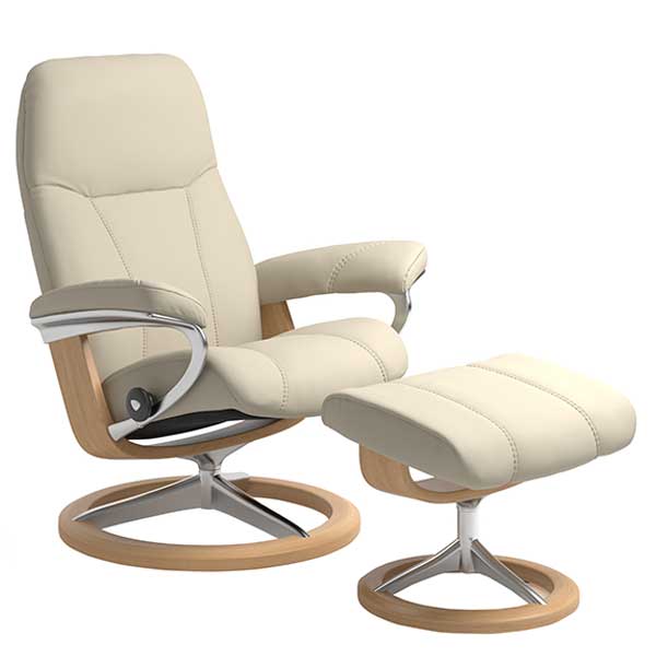 Stressless Consul Signature Chair  Stool Batick  - Barker & Stonehouse