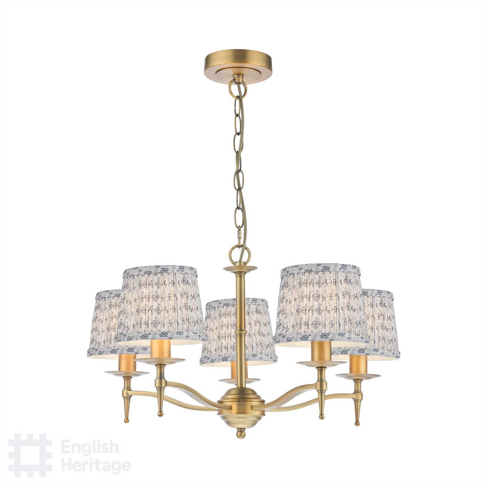 Marble Hill 5 Light Pendant, Gold Metal | Barker & Stonehouse