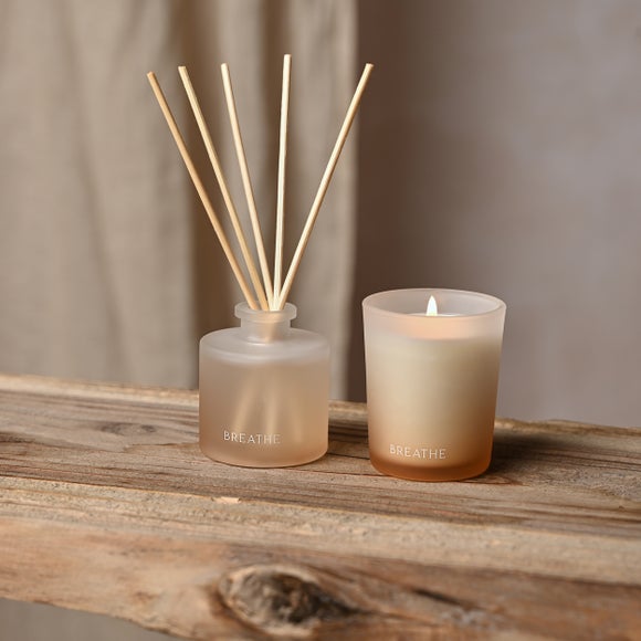 Serenity Breathe Eucalyptus Sage & Vetiver Candle & Diffuser Gift Set