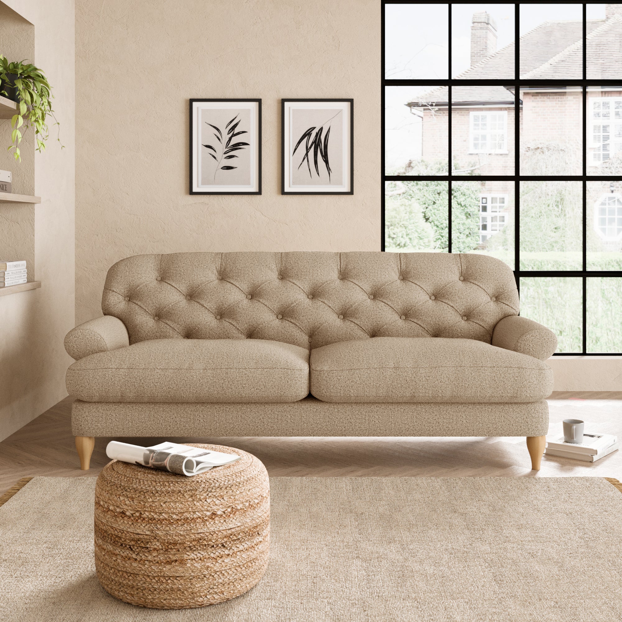 Canterbury Cosy Marl 3 Seater Sofa Cosy Marl Camel
