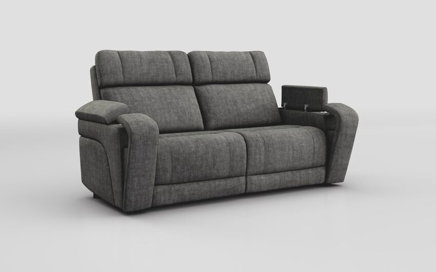 Black Fabric Adstock 3 Seater Sofa