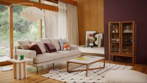 Heal's Torrington 2 Seater Sofa Smart Velvet Pebble Black Feet 2