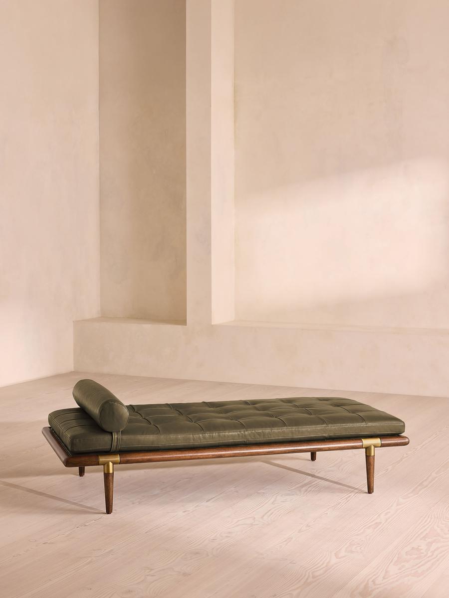 Theodore Daybed, Leather, Moss
