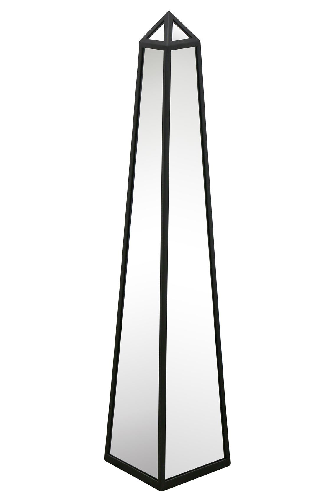 MirrorOutlet Black Metal Edged Mirrored Ornament (120CM X 25CM X 25CM) 6