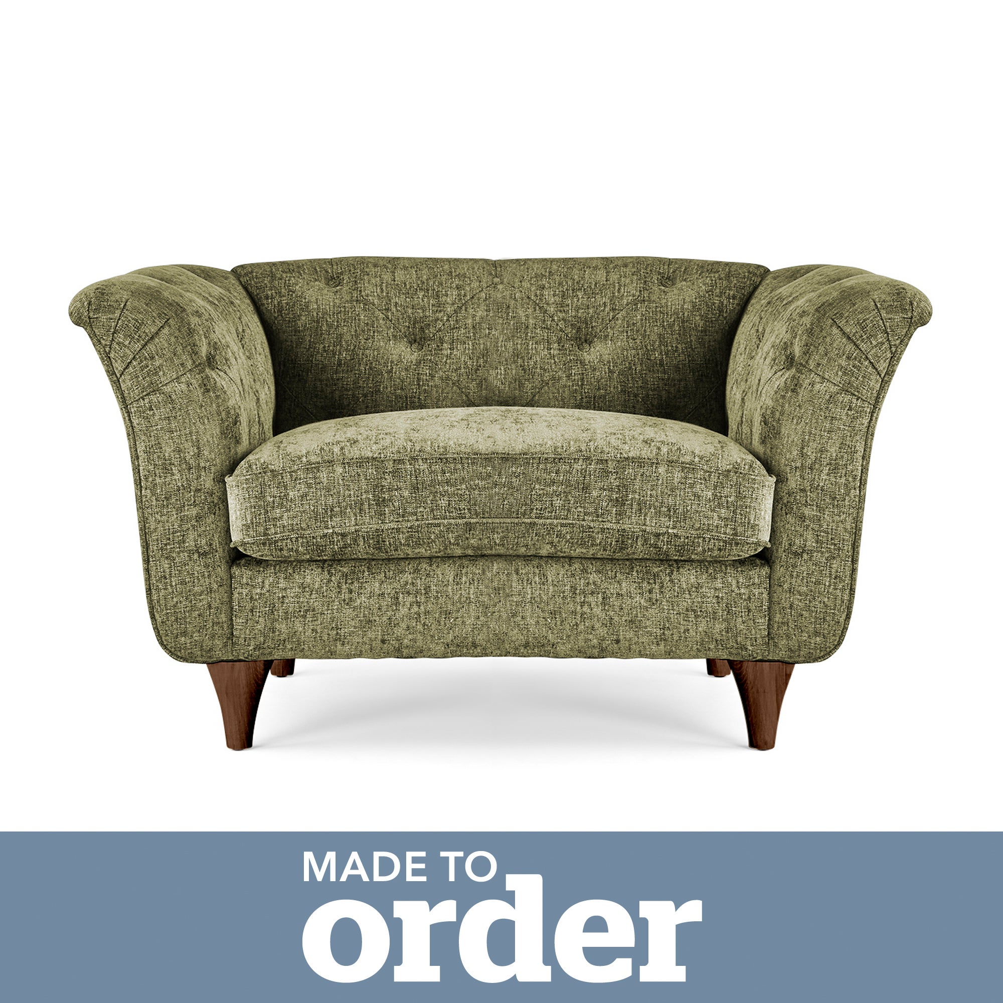 Jaipur Snuggle Chair Luxury Chenille Green