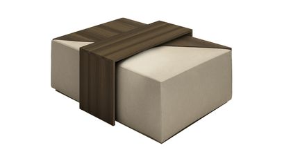 Astaire Modular Coffee Table Set Footstool in White Sands Soft Chenille - sofa.com
