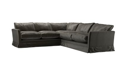 Otto Asym. Crn: LHF 2 Seat w RHF 2.5 Seat in Elephant Cotton Matt Velvet - sofa.com