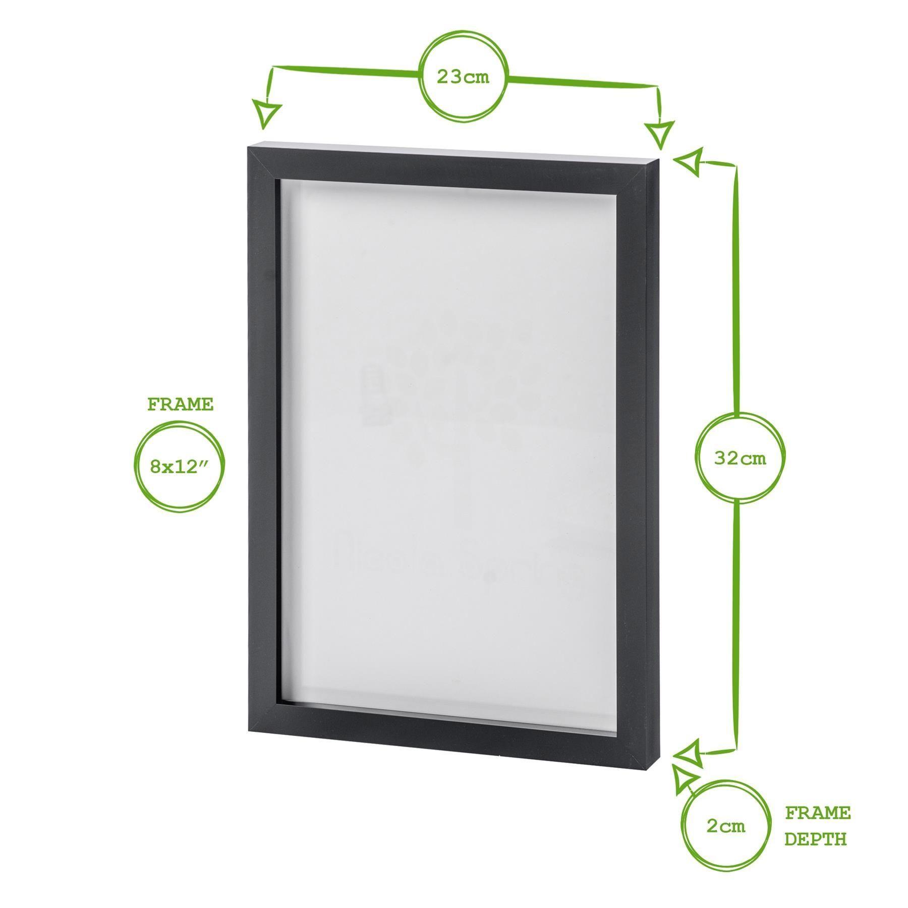 Nicola Spring Photo Frames - A4 (8" x 12") - Pack of 5 in Black 3