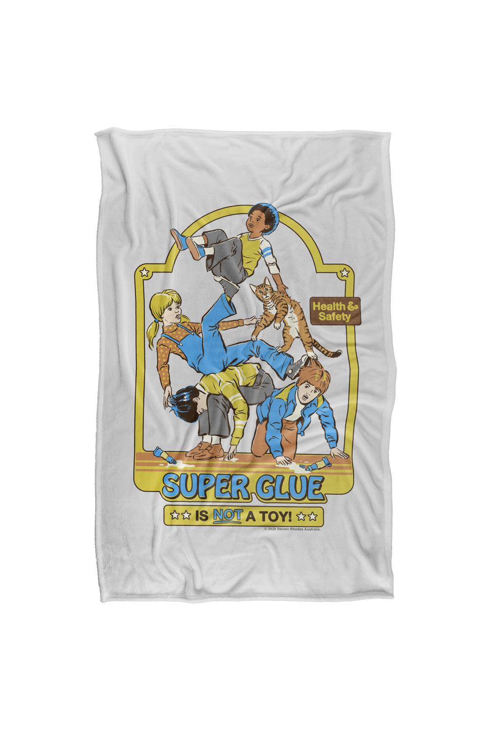 Steven Rhodes Superglueis Not A Toy Silky Super Soft Throw Blanket