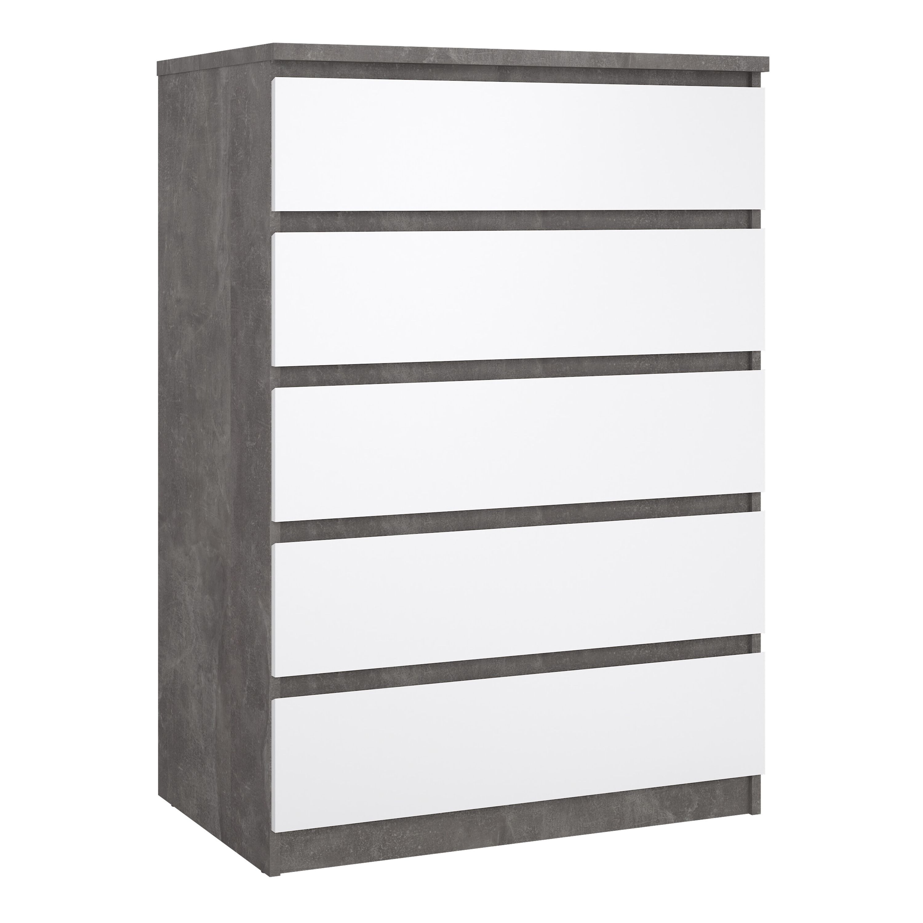 Furniture To Go Naia Chest of 5 Drawers in Grey