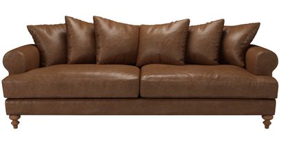 Teddy 4 Seat Sofa in Tan Vintage Leather - sofa.com
