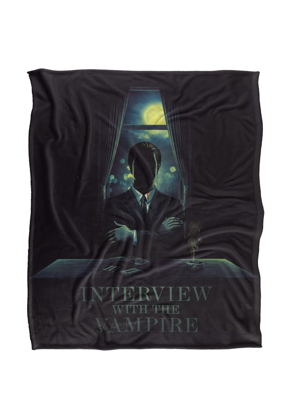 Warner Bros. Interview With The Vampire Silhouette Silky Touch Super Soft Throw Blanket 152 X 127 cm in White