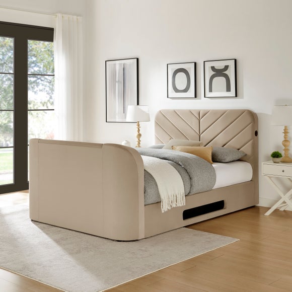 Koble Chevron Side Lift Ottoman TV Bed 2