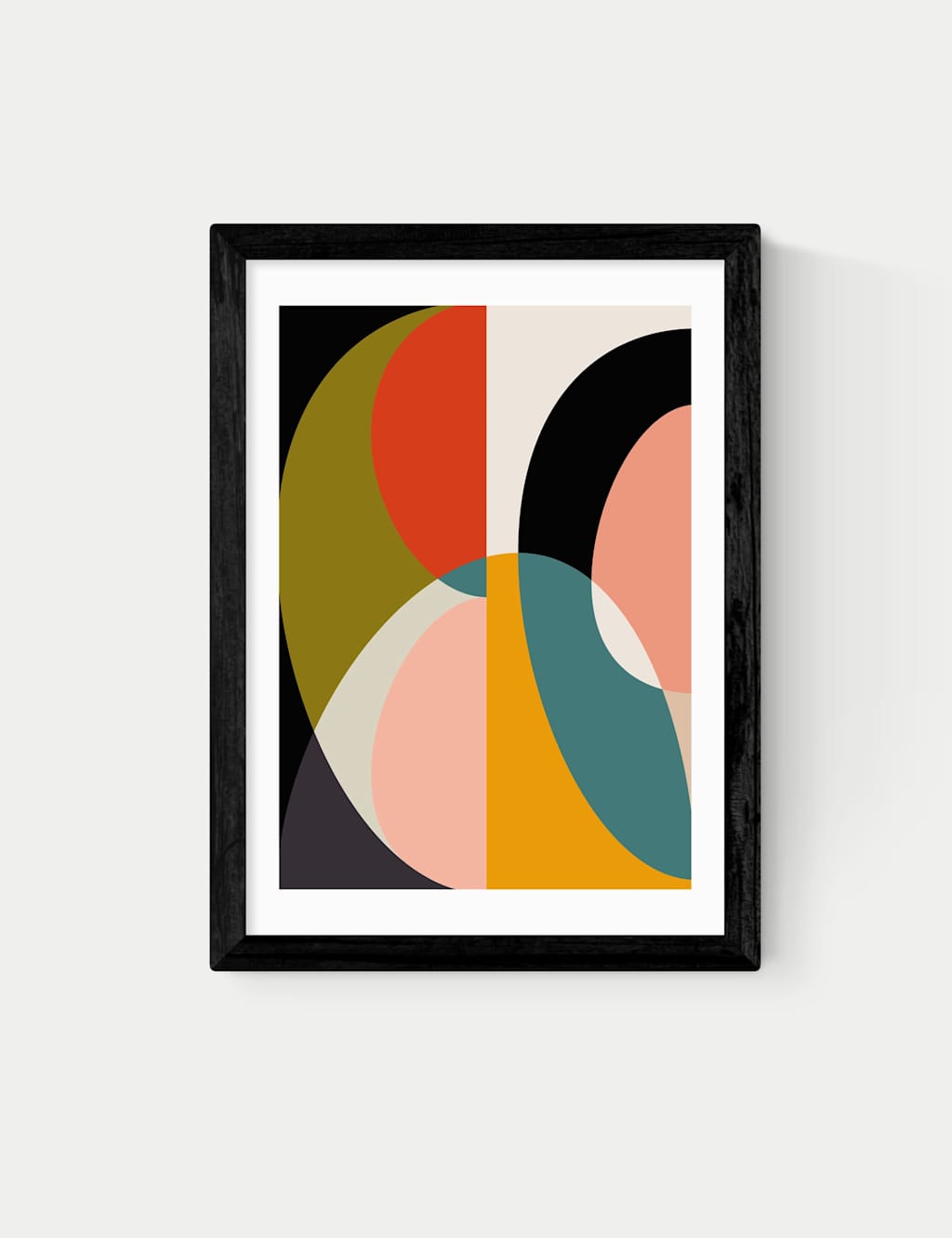 East End Prints Mid Century DIN XI Framed Art Print Black