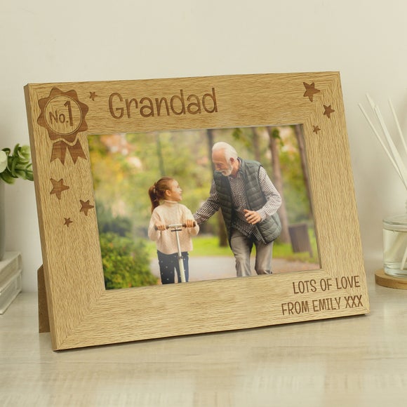Personalised No.1 Wooden Photo Frame 4