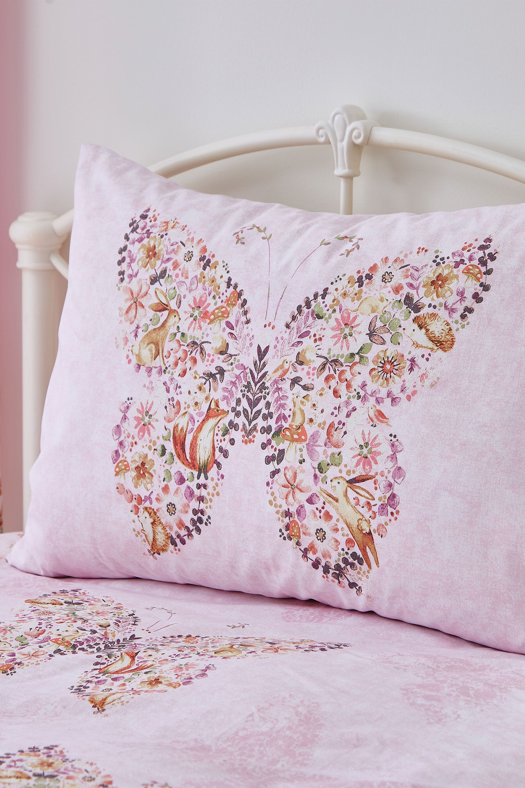 Catherine Lansfield 'Enchanted Butterfly' Duvet Cover Set in Pink 3