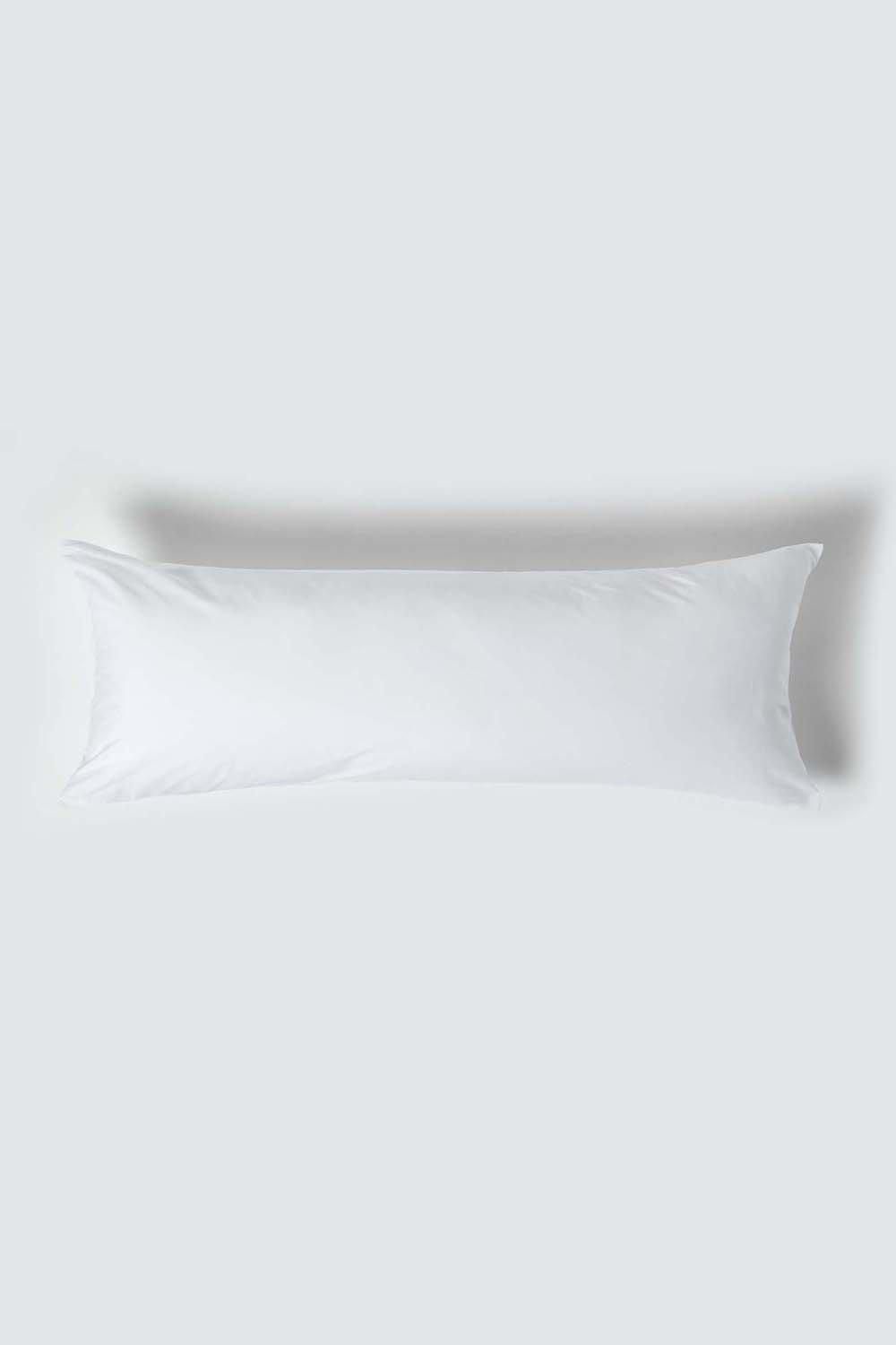 Homescapes Egyptian Cotton Housewife Body Pillowcase 200 TC in White
