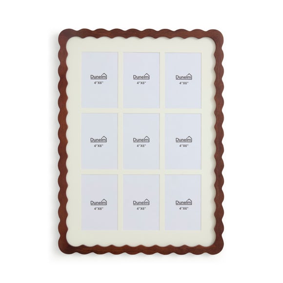 Mango Wood Wiggle 9 Aperture Multi Photo Frame 2