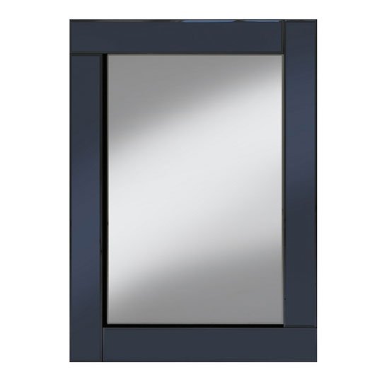 Bevel 60x80 Wall Mirror In Smoke Grey Border And Clear Mirror