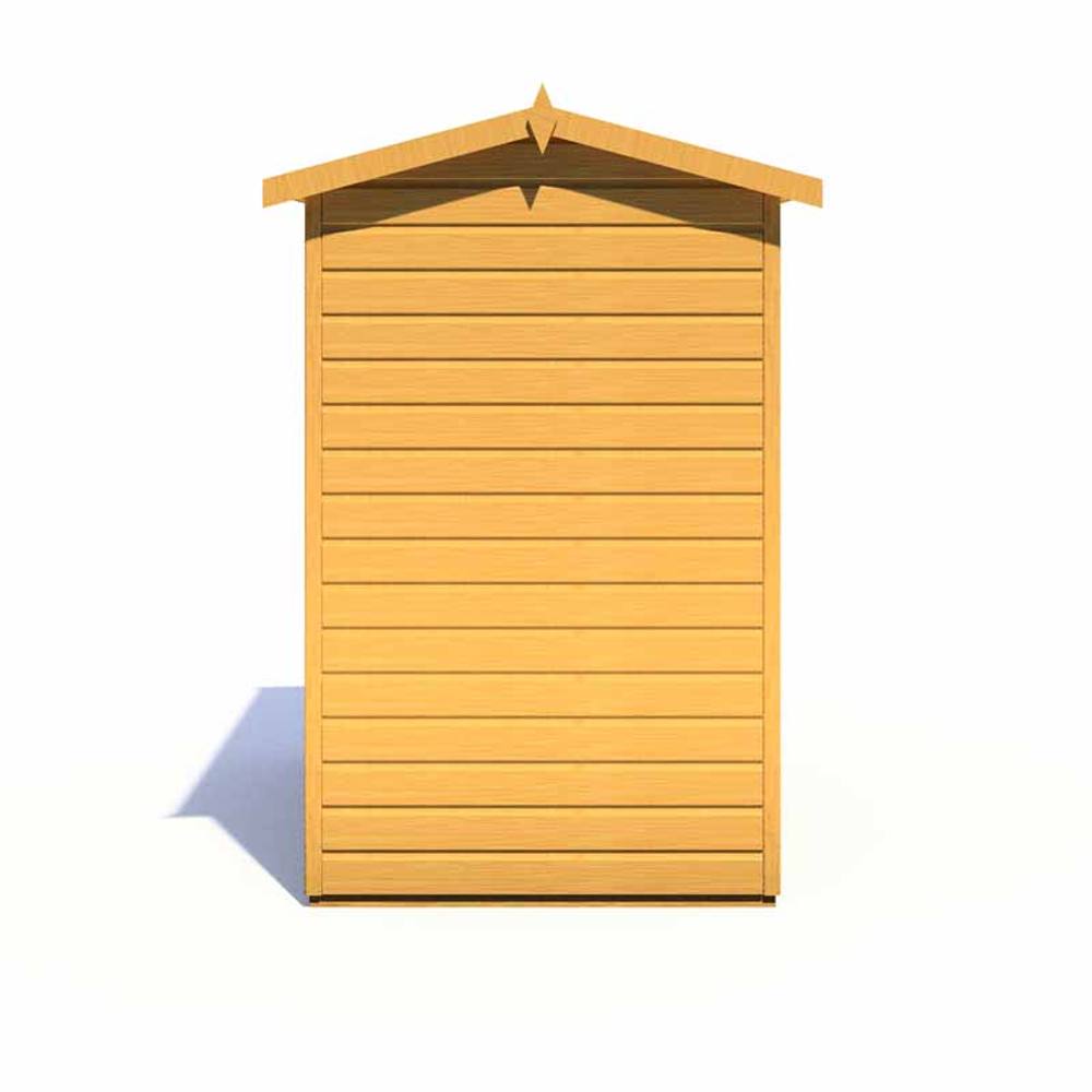 Shires Lewis 4x6' Double Door Reverse Apex Style Shed - L191.4xW136xH204.3 cm in Brown 4