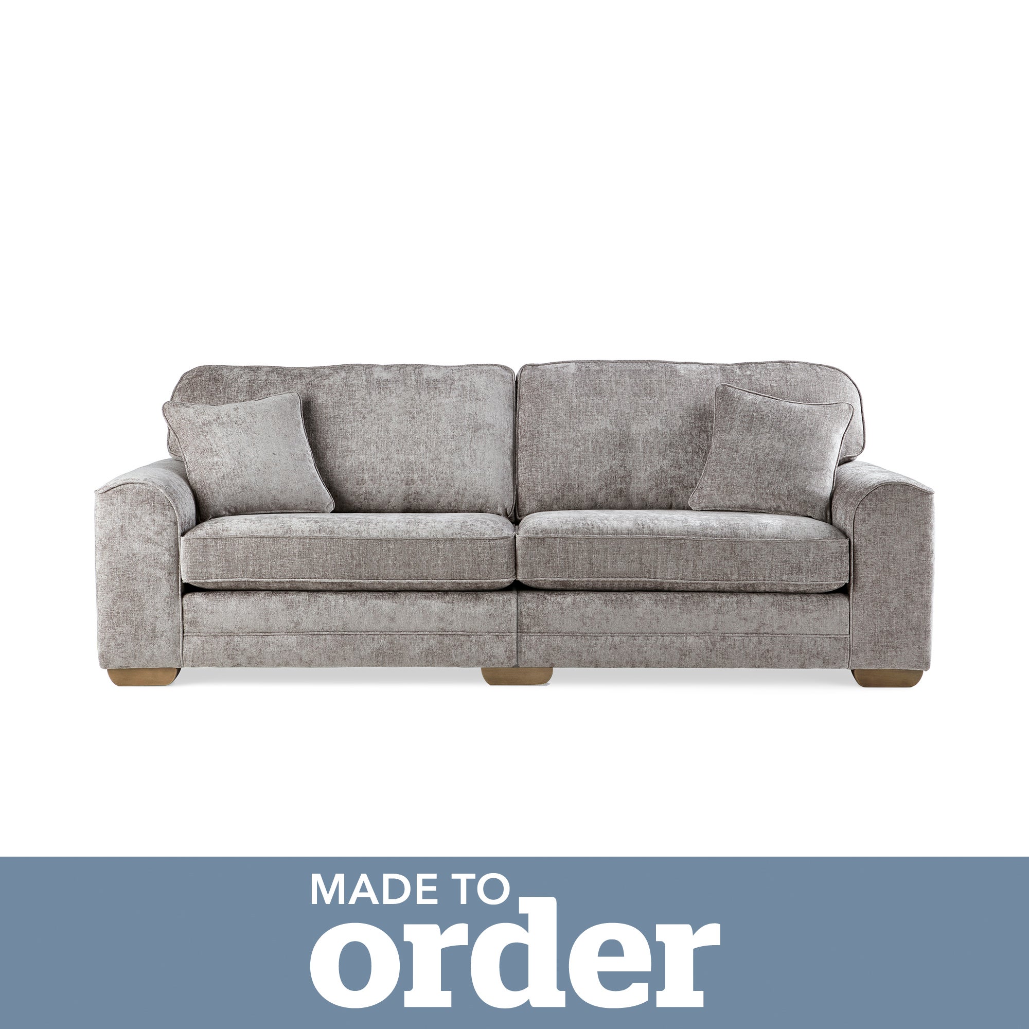 Morello 4 Seater Sofa Luxury Chenille Grey