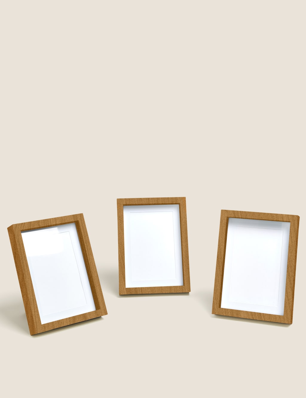 M&S Set of 3 Photo Frames 4x6 inch Natural Mix