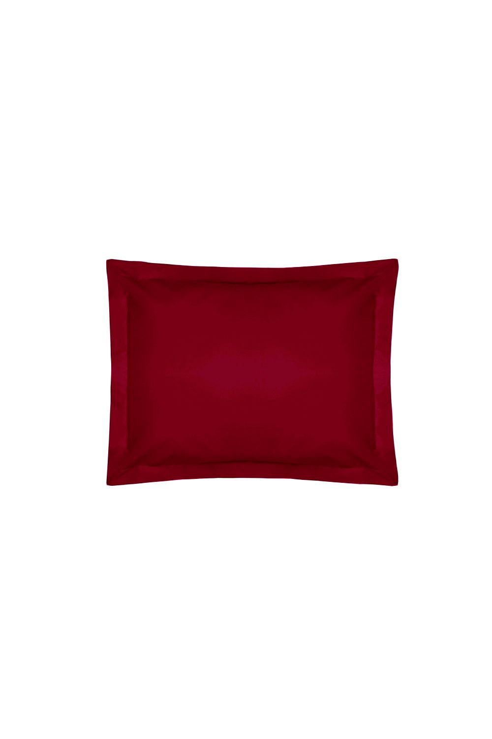 Belledorm Easy Care 200 Thread Count Cotton Polyester Percale Oxford Pillowcase in Red