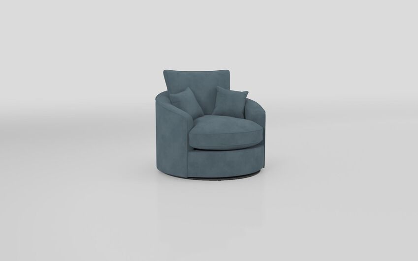 Blue Fabric Paisley Twister Chair