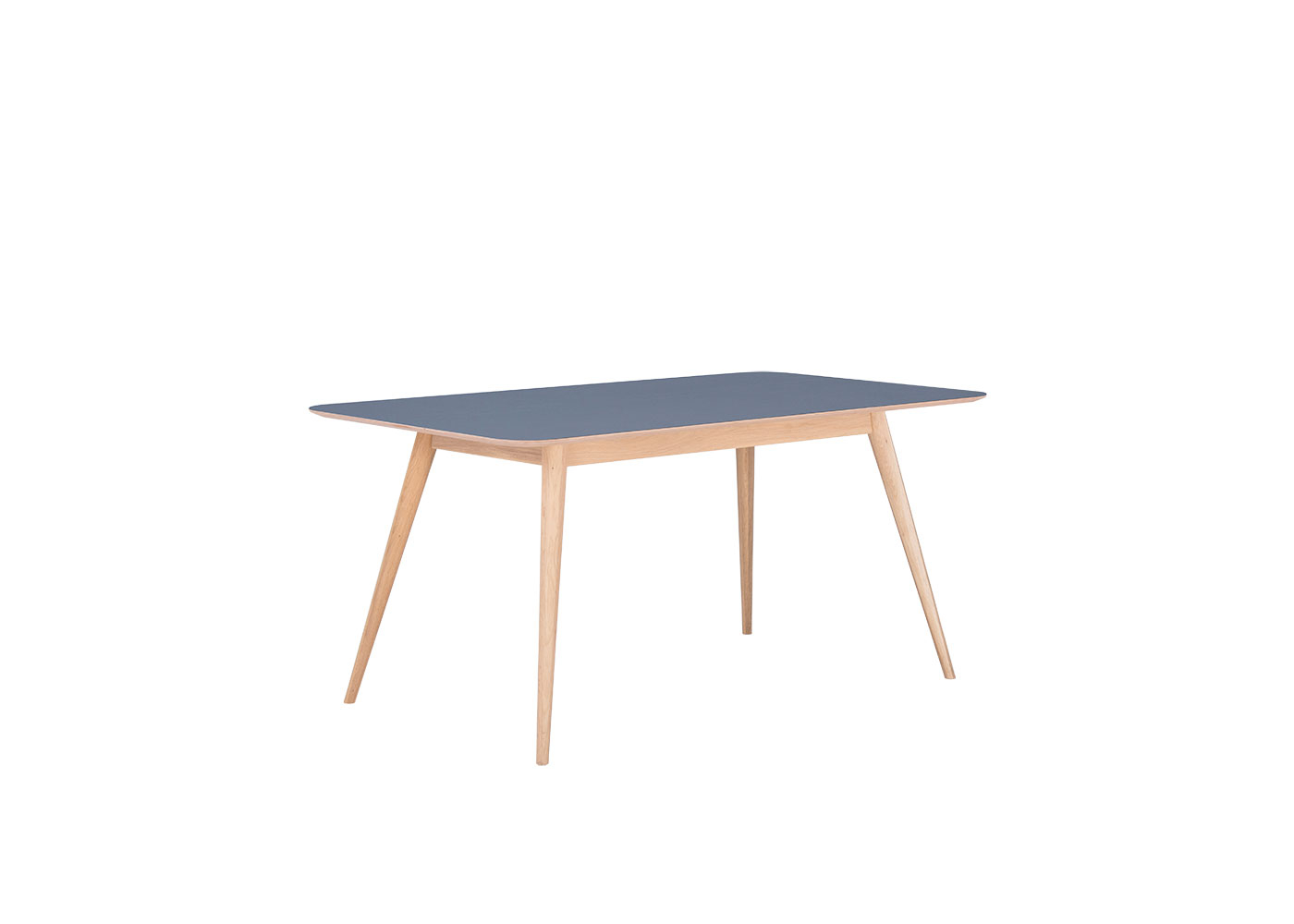 Gazzda Linn Dining Table Smokey Blue Linoleum 160x90x75cm