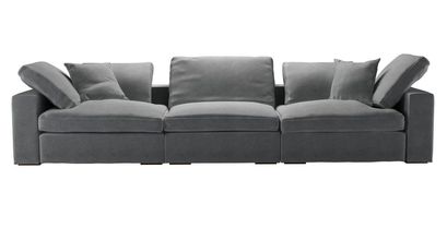 Long Island 3 Seat Sofa in Thatch Smart Velvet - sofa.com